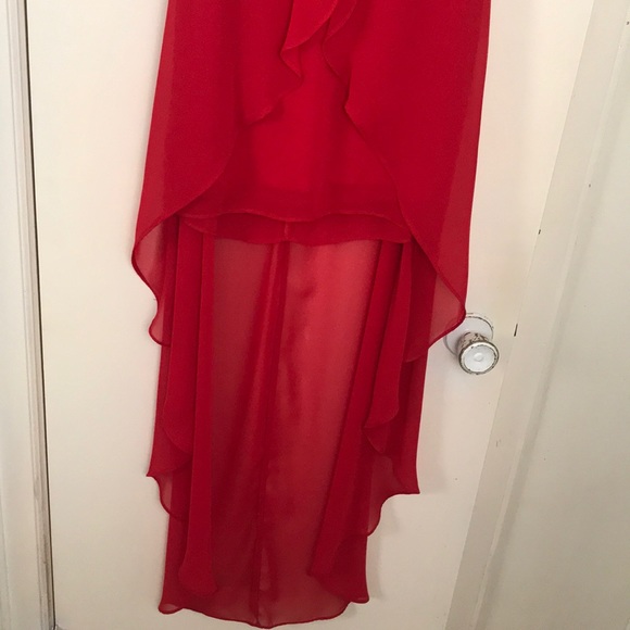 Red strapless maxi dress - Picture 3 of 5